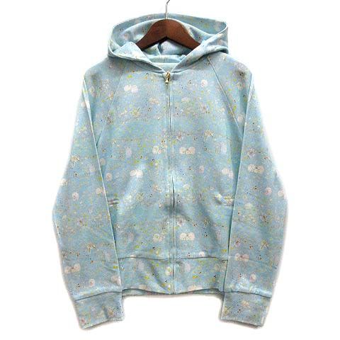 フランシュリッペ franche lippee すみっコぐらし コラボ スウェット パーカー ジップアップ ブルー M 3185490