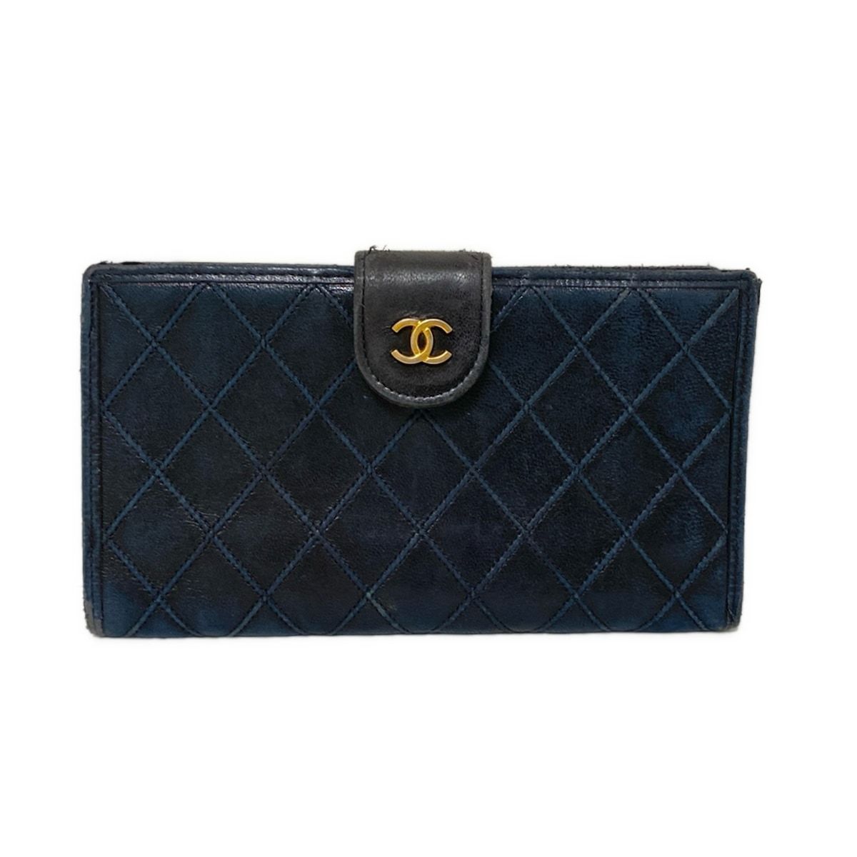 人気商品ランキング 長財布 CHANEL(シャネル) ビコローレ ラムスキン がま口 黒 小物