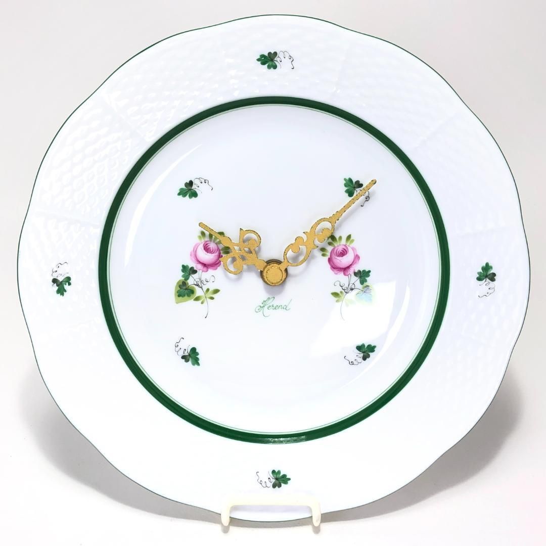 HEREND ヘレンド／ウィーンの薔薇 ウォールクロック 23cm／陶器