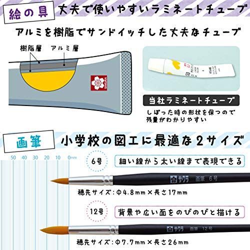 サクラクレパス 絵の具セット 小学生 メッシュ パステルミント