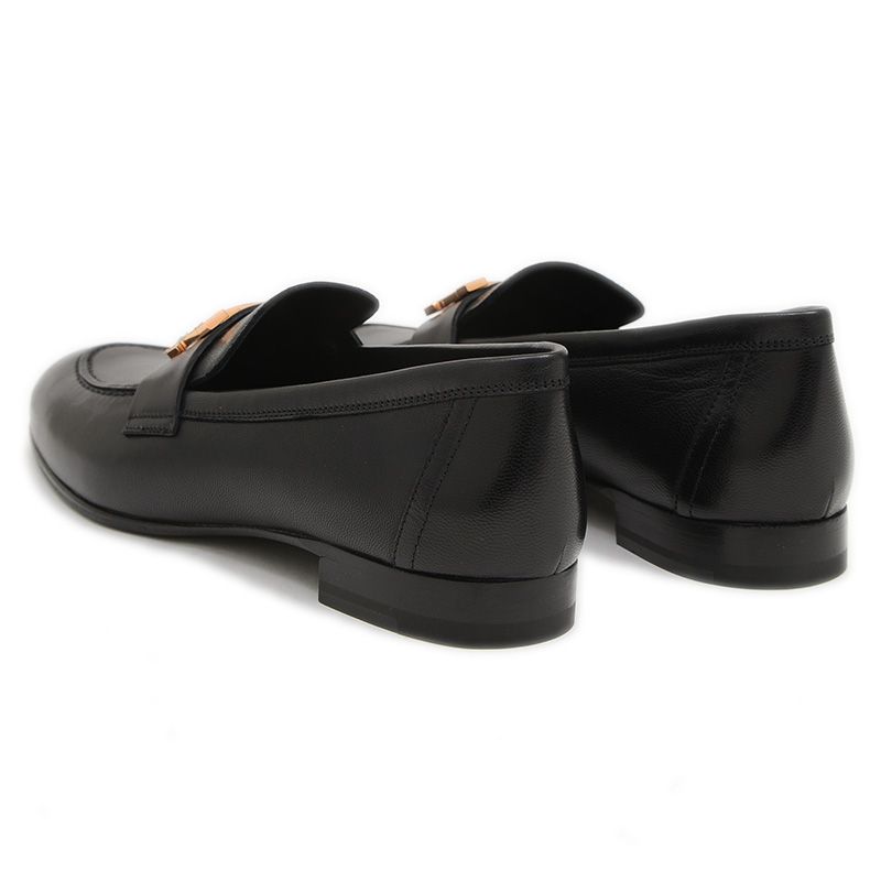 HERMES ブラック モカシンパリ 36 HERMES ブラック モカシンパリ 36
