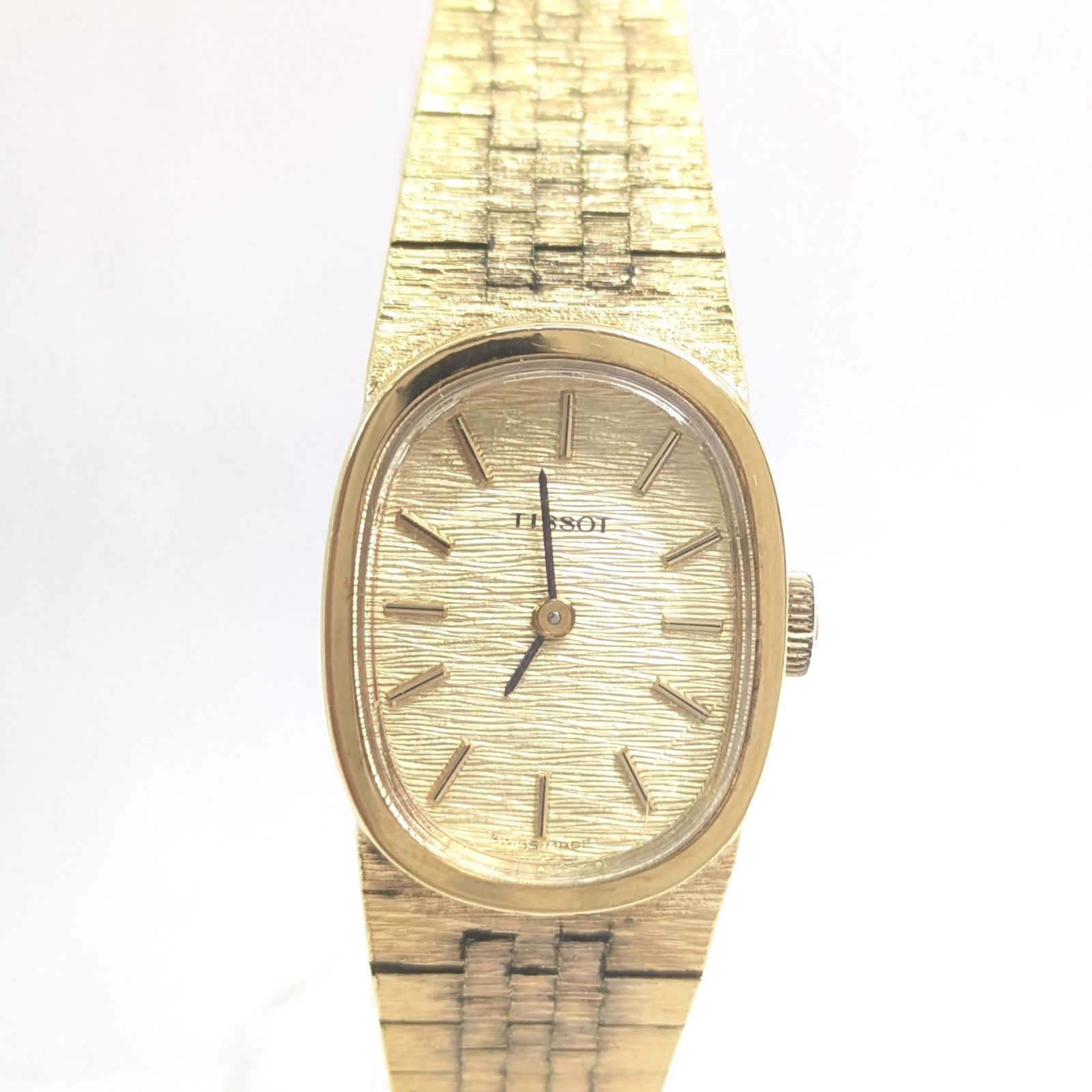 稼働品　TISSOT ゴールド 自動巻き時計 稼働品 TISSOT ティソ 腕時計 手巻き PLAQUE OR G 金メッキ