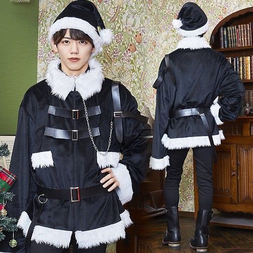 マニフィックノエル ブラックサンタ [メンズ サンタ コスプレ 黒