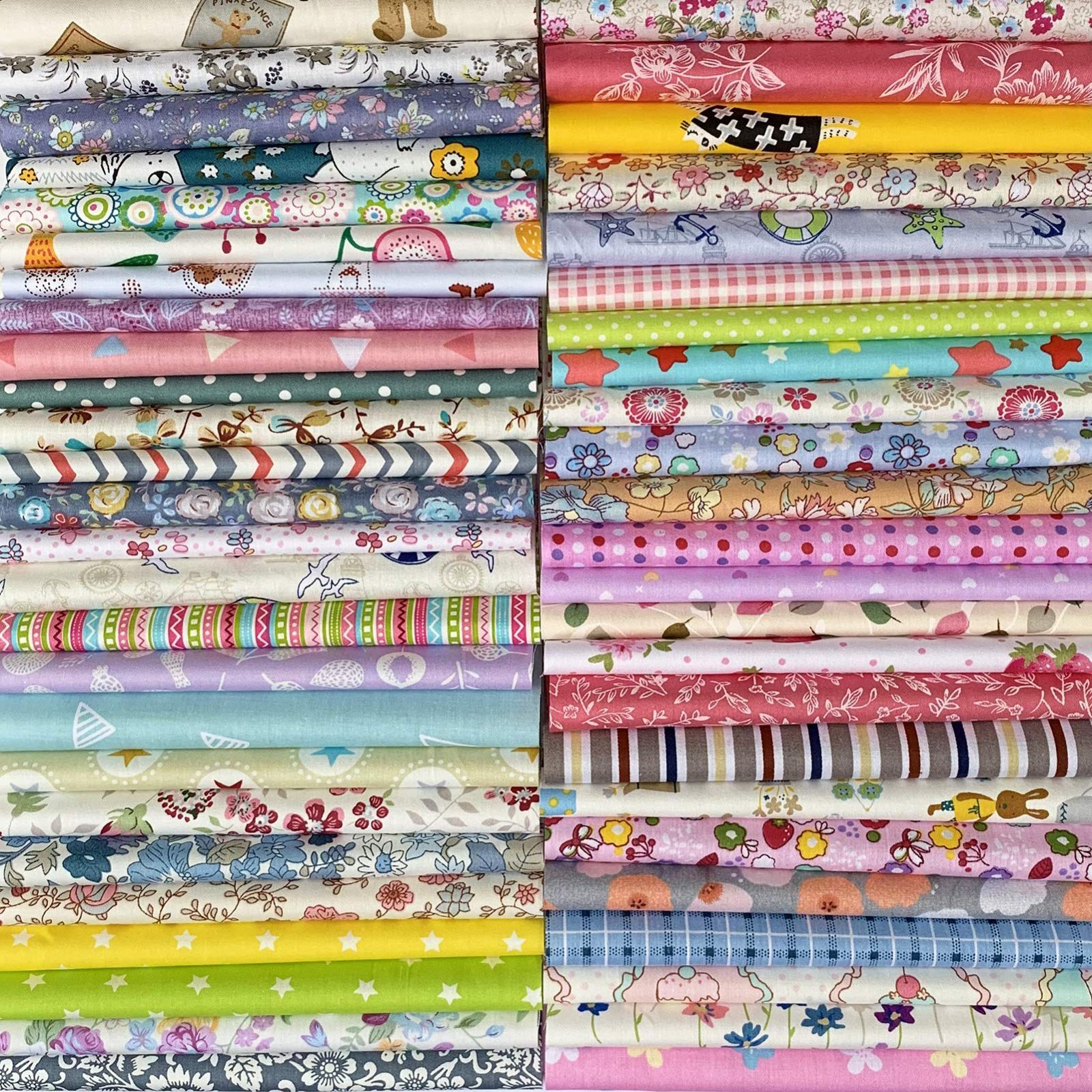 【新着商品】カットクロス 四角形シリーズ 生地 ハギレ DIY手作り 布地 花柄 綿 パッチワーク布 30×30cm 50枚セット