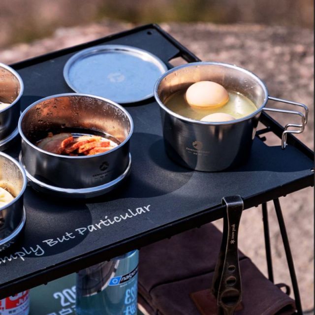 シェラカップ 深型 600ml 直火 ステンレス コンパクト スタッキング