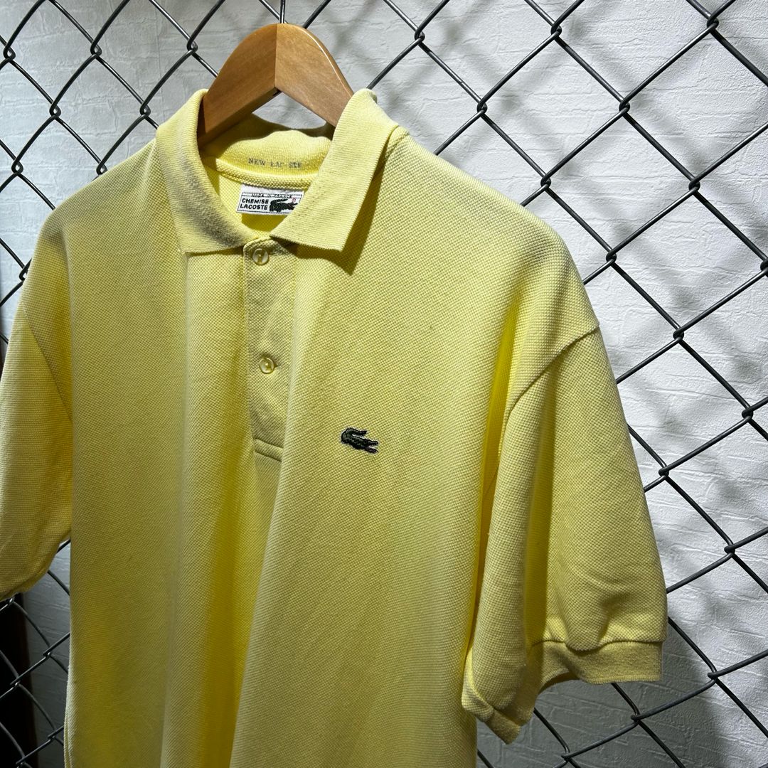 古着　70s　LACOSTE　ラコステ　ポロシャツ　フランス製 70s～ フランス製 CHEMISE LACOSTE ラコステ 鹿の子ポロシャツ