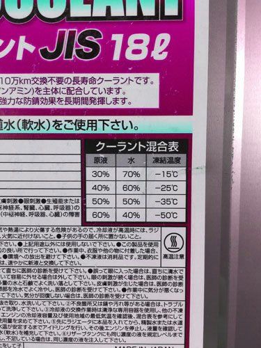 長寿命スーパークーラント JIS