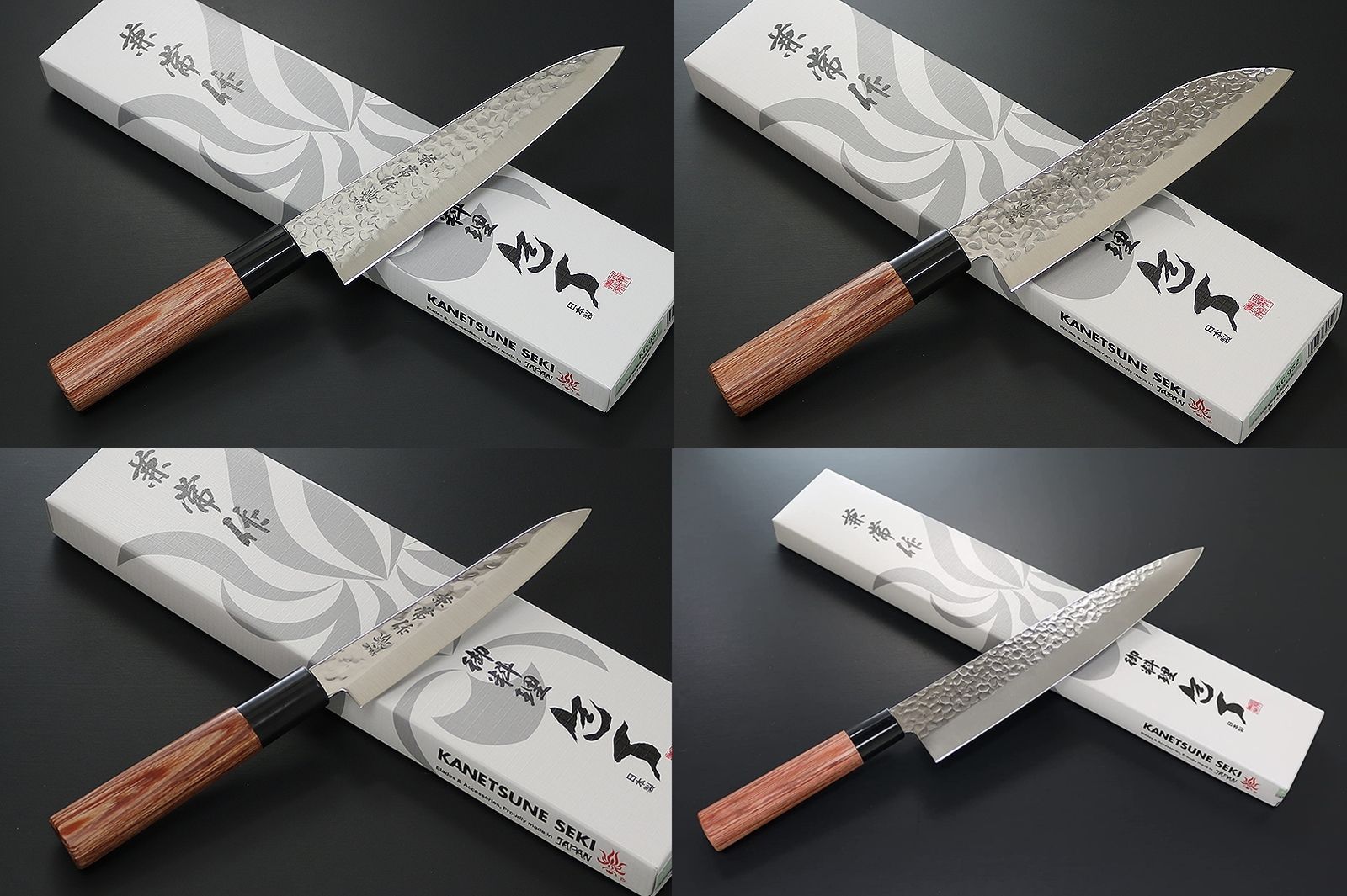 包丁 KC-951 牛刀 KC-952 三徳 KC-954 ペティ KC-958 牛刀セット 兼常作 ステン1K6 槌目磨き
