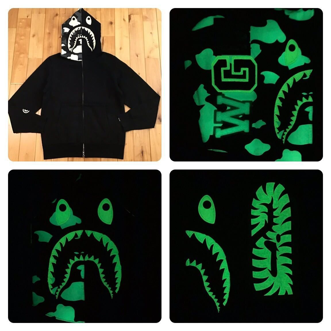 ☆蓄光☆ ZOZO限定 City camo シャーク パーカー Mサイズ shark full zip hoodie a bathing ape  BAPE エイプ ベイプ アベイシングエイプ - メルカリ