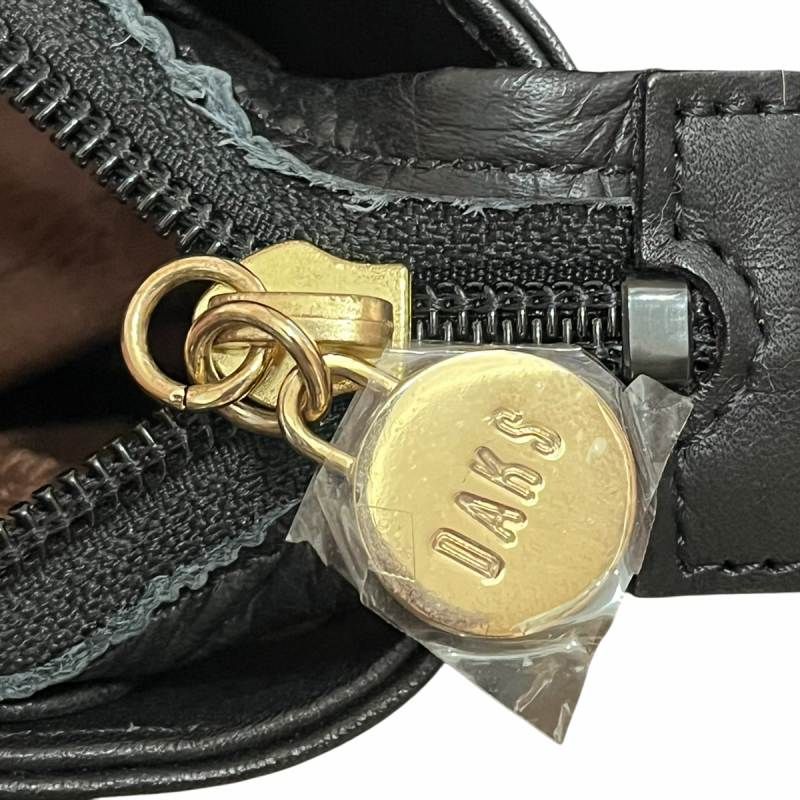 美品 DAKS レザーハンドバッグ黒 ダックス DAKS 美品 フェイクレザー ハンドバッグ トート 黒