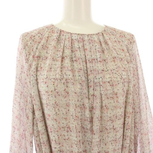 アマカ AMACA リントンツイードプリントワンピース ひざ丈 長袖 総柄