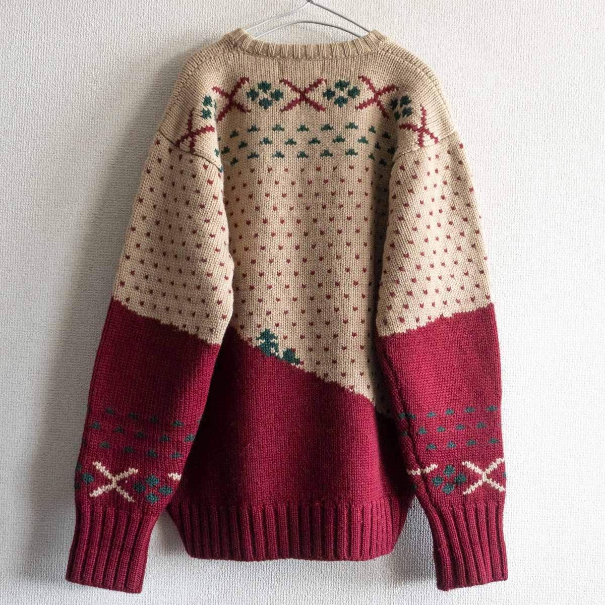 90S】POLO RALPH LAUREN 【スキー柄 ニット】M 90年代 セーター ポロ 