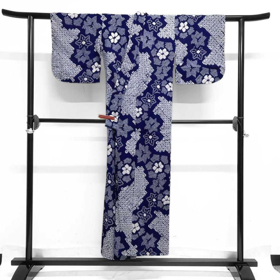 浴衣　綿　楓　鹿の子　流水　着物　065t 浴衣 レディース 単品 お仕立て上がり浴衣 綿絽浴衣「えんむすび