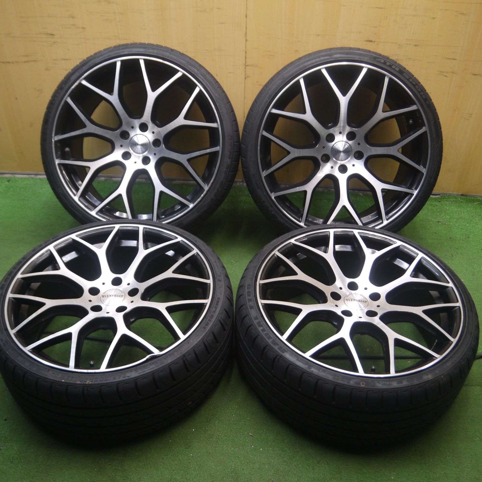 *送料無料* バリ溝！21年！9.5分★VENERDi COSMIC 245/30R20 255/30R20 インペリアル ラジアル F105 ATR SPORT2 ヴェネルディ PCD114.3/5H★4052805Hノ