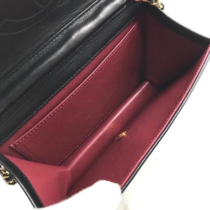 美品 CHANEL シャネル ココマーク ミニ マトラッセ ラムスキン  