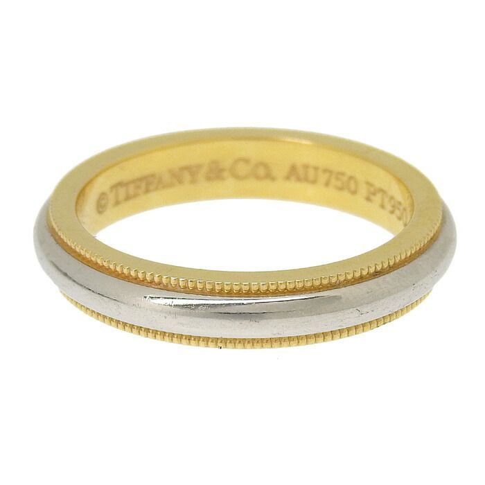 Tiffany ティファニー K18 YG クラシック バンド リング 750