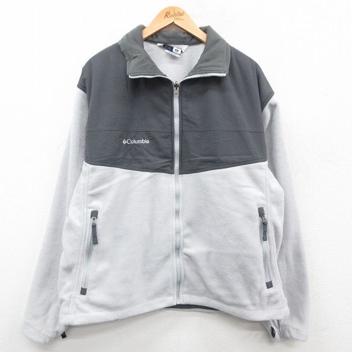 XL/古着 コロンビア 長袖 フリース ジャケット メンズ 00s ワンポイントロゴ グレー他 24oct10 中古 アウター