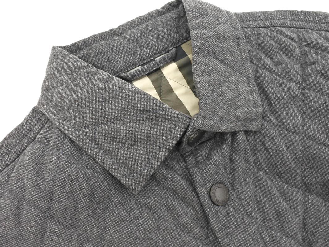BURBERRY バーバリー ウール混 スナップボタン キルティング ジャケット sizeL グレー メンズ