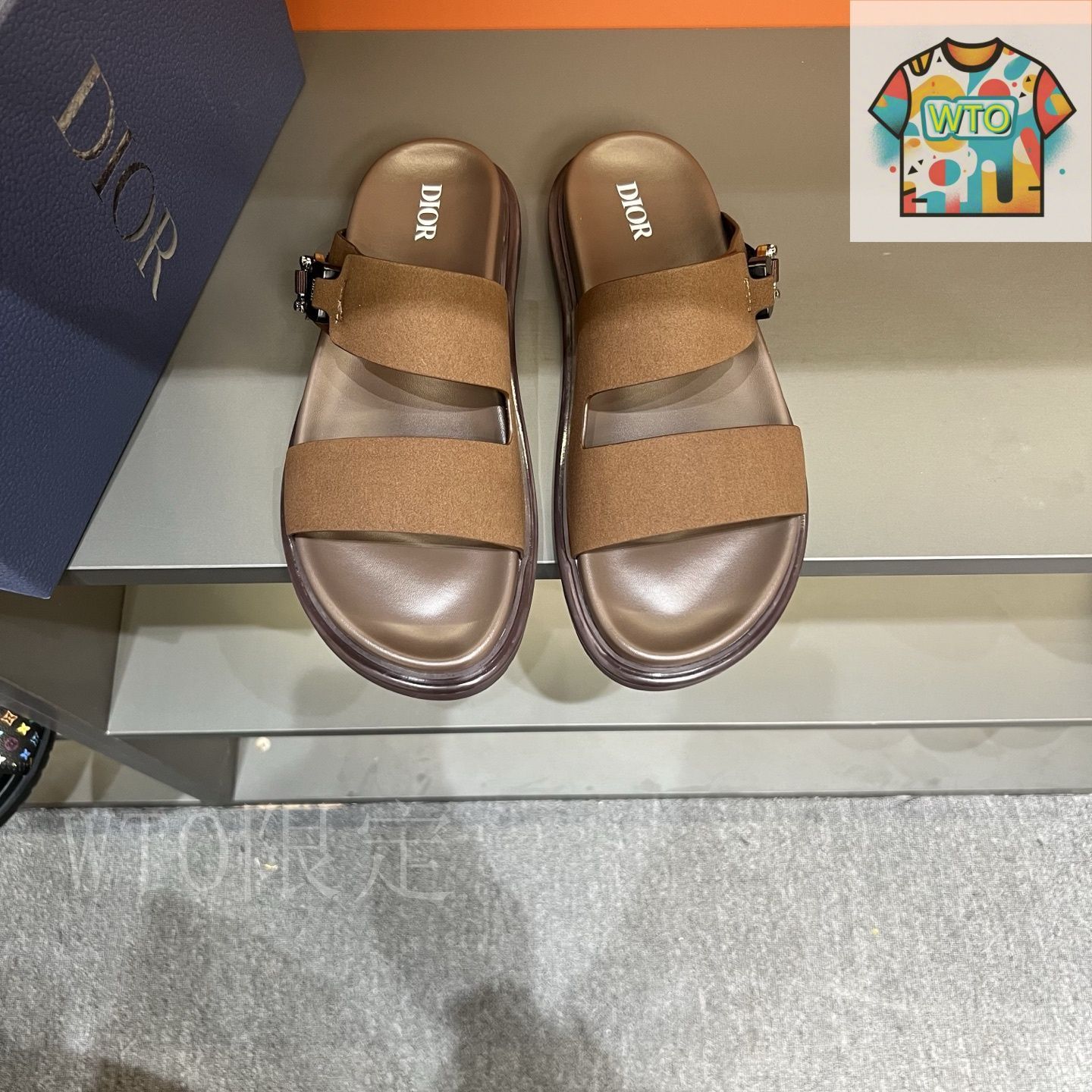 Dior ヒールスライド 正規品　※箱なし設定になっております DIOR | Dway ヒールスライド エンブロイダリー コットン