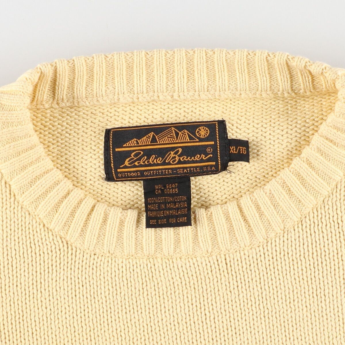古着 90年代 エディーバウアー Eddie Bauer ケーブル編み