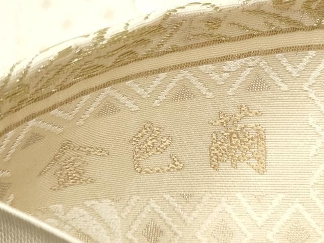 平和屋着物●六通柄袋帯　新小石丸　草花文　金色繭　正絹　逸品　CAAV6937hy 平和屋着物○六通柄袋帯 新小石丸 草花文 金色繭 正絹 逸品 CAAV6937hy