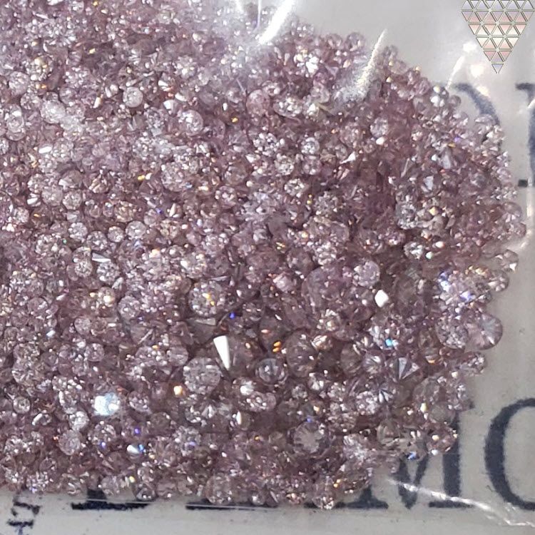 15 ピース 0.01 ct 合計 約 0.15 ct Fancy+ Pink ピンク 系 天然