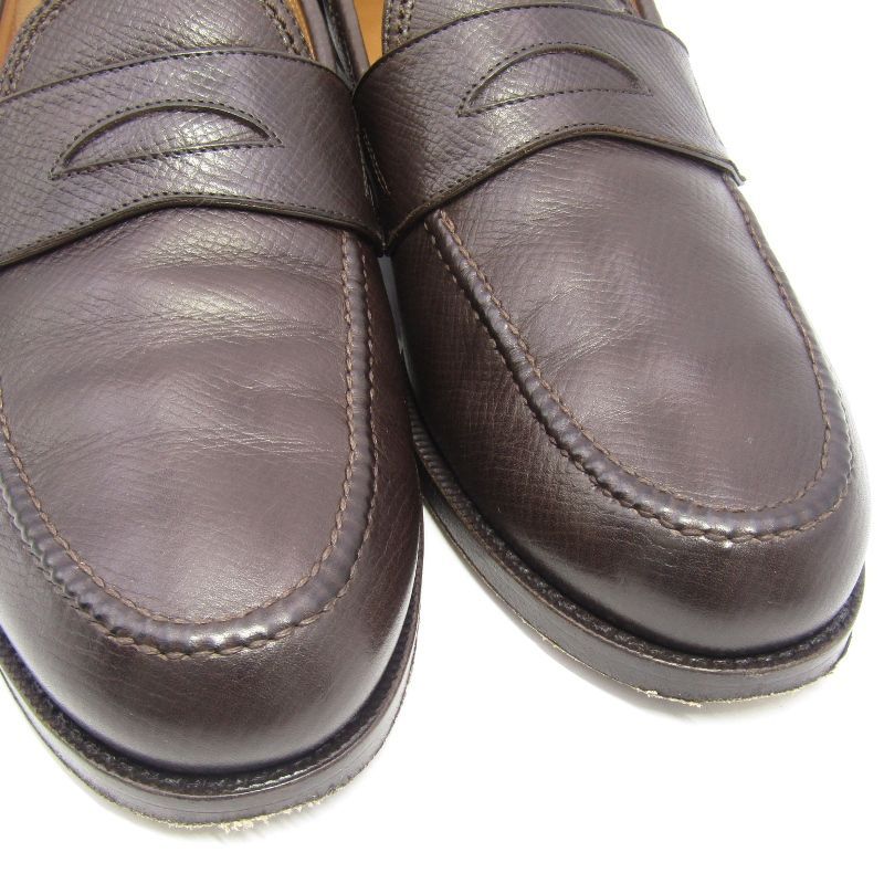 F.LLI Giacometti フラテッリジャコメッティ 41 コインローファー FG257 ユタカーフ 型押し ダークブラウン エボニー 35004829 MERCADOAVALIA_COM_BR