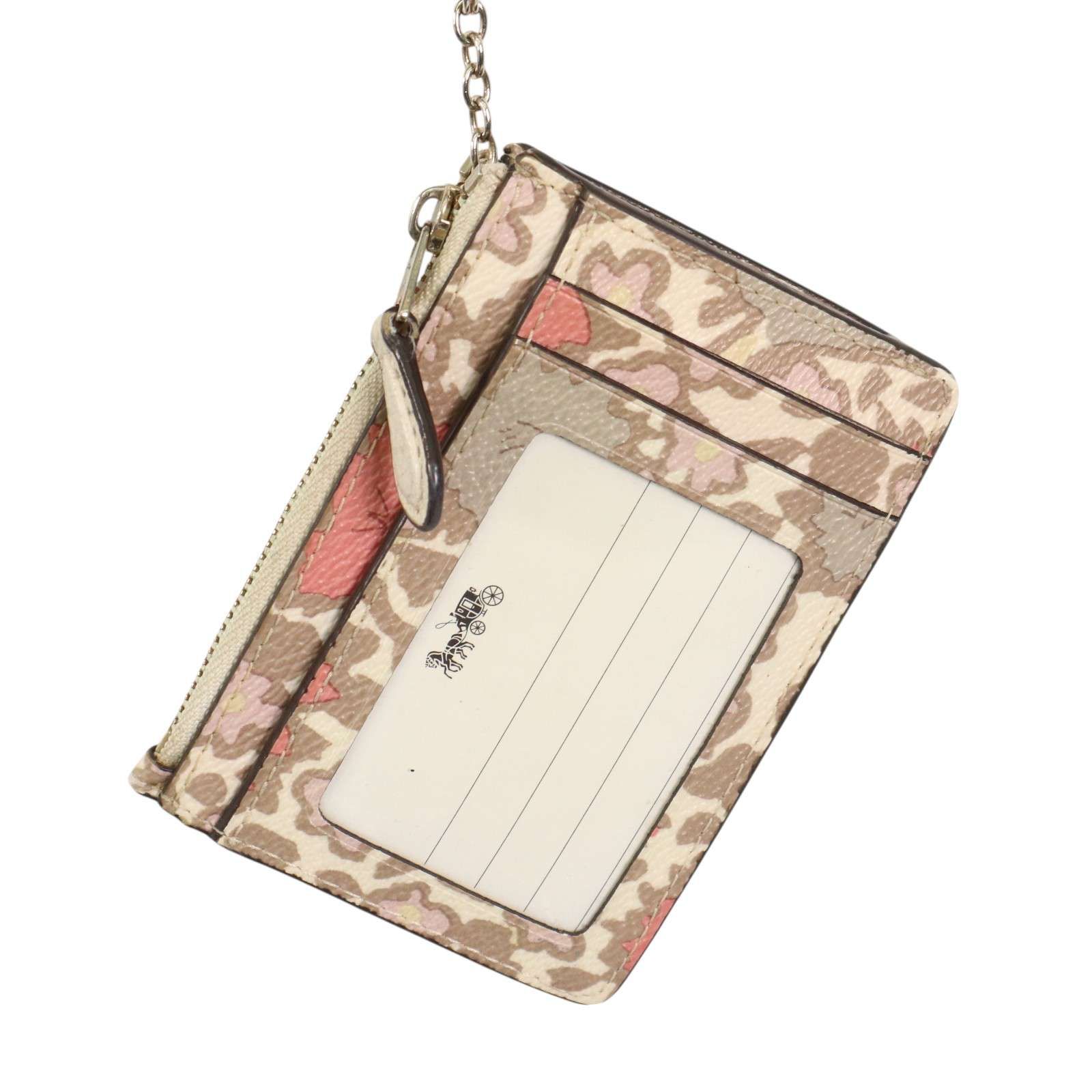 COACH 花柄ポーチ大・ポーチ小・コインケース・パスケース 4点セット COACH コーチ M1677 57870 花 フラワー総柄☆ カード コイン