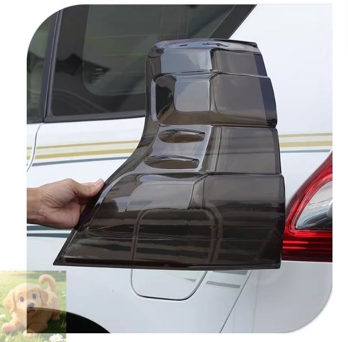 ランドクルーザープラド 150系 中期 2013-2017年 ライトカバー テールランプカバー 外装 2Pセット スモーク ABS 傷防止