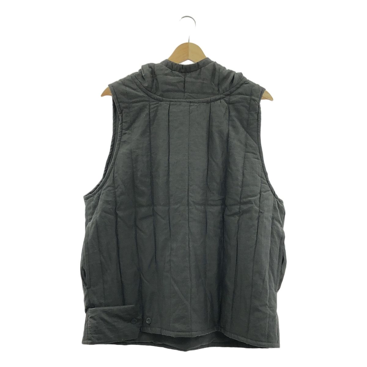 Masnou design | マスノウデザイン | コットン シルク 中綿 ベスト | 2 | チャコール | レディース
