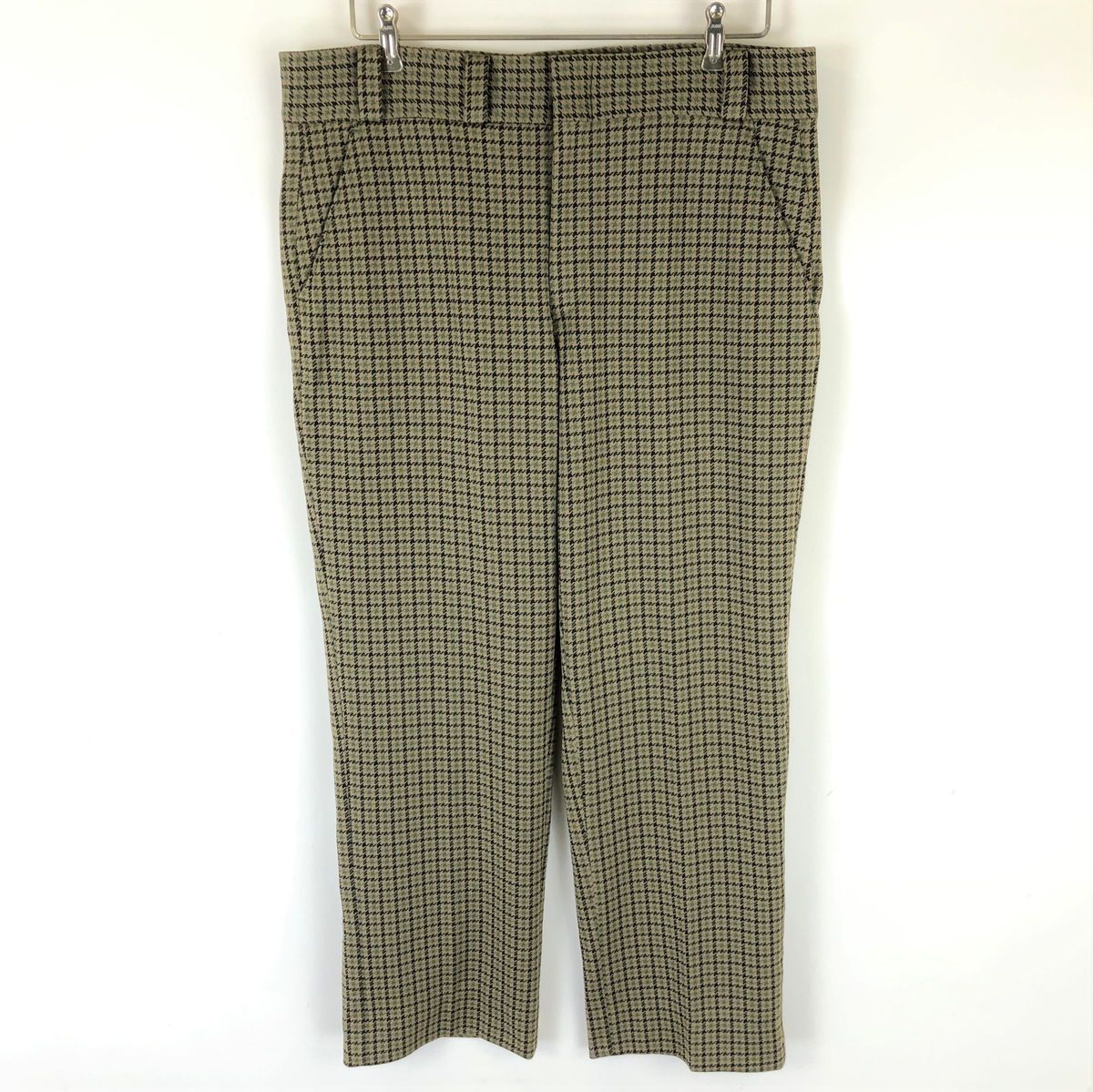 【古着】 A.JAYMER スラックス 千鳥 ストレート 70年代 ヴィンテージ ブラウン系 メンズW36以上 【中古】 n034396