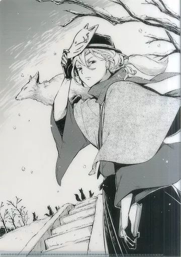 【中古】クリアファイル 中原中也(原作版) 描き下ろしA4クリアファイル 「文豪ストレイドッグス×中原中也記念館」