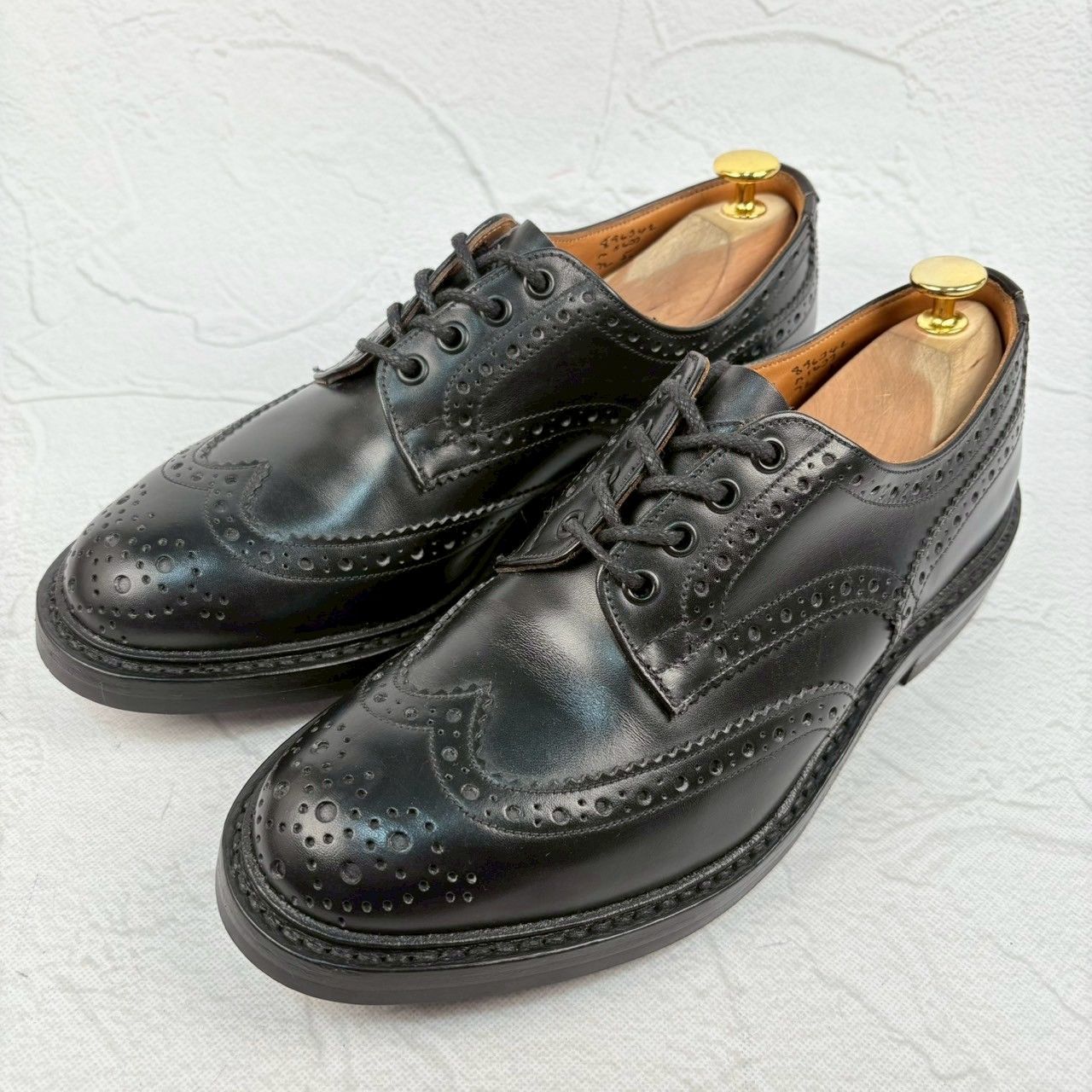 Tricker s トリッカーズ M5633 BOURTON バートン ウィング メダリオン 外羽根 黒 UK7.5 | 26cm