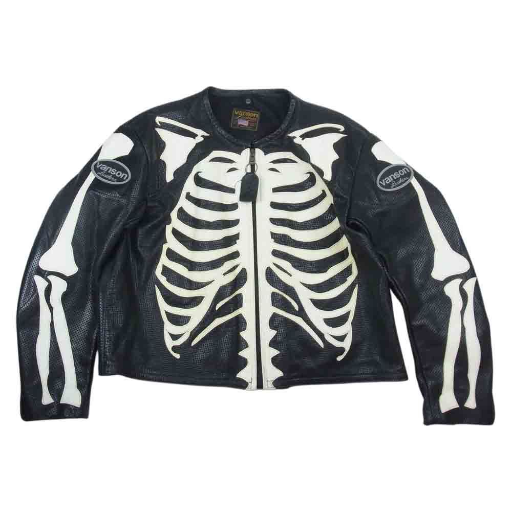 VANSON バンソン BONE JACKET カスタム ボーン パンチングレザー