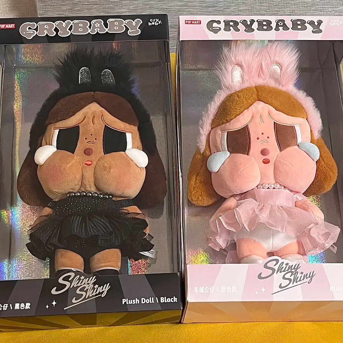 POP MART ポップマート クライベイビー シャイニー 人形 ブラック ピンクセット