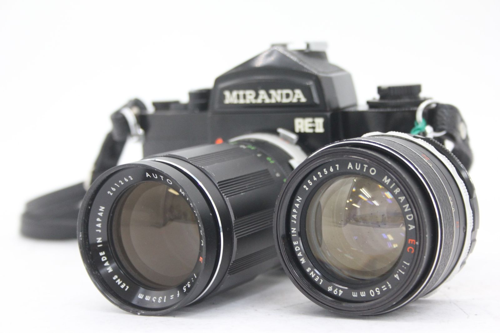 【訳あり品】 ミランダ MIRANDA RE-II ブラック AUTO MIRANDA E 135mm F3.5 MIRANDA EC 50mm  F1.4 ボディレンズセット v1172