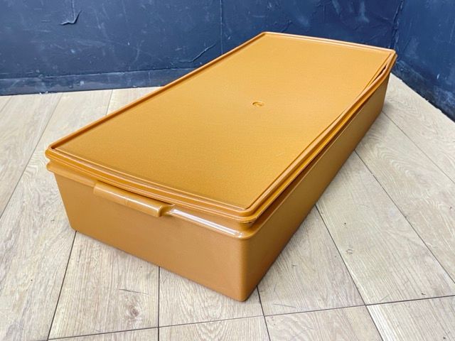 TUPPERWARE タッパーウェア 収納ケース スーパーケース 5点セット 【中古】 衣装ケース ブラウン/58324