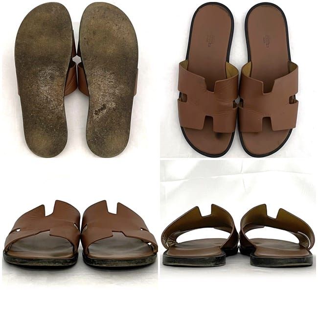 エルメス イズミール サンダル ブラウン HC 041141ZH 2304 - メルカリ 