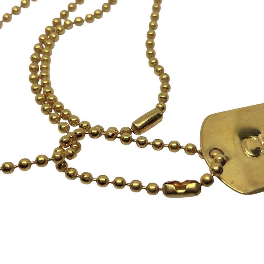 希少 レア CHANEL シャネル ネックレス ドッグタグ ロゴプレート