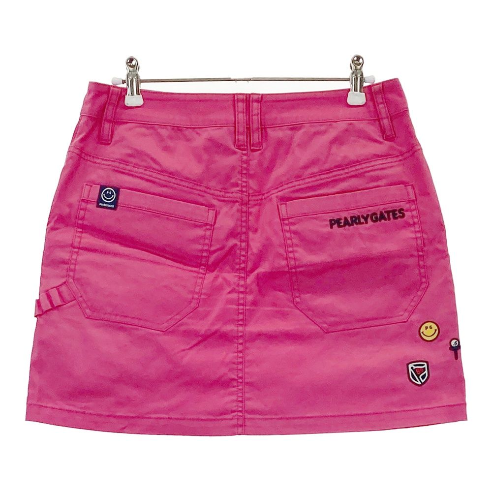 パーリーゲイツ　ニコちゃんミニスカート　サイズ1 サイズ：1 PEARLY GATES パーリーゲイツ 裏起毛 ストレッチスカート
