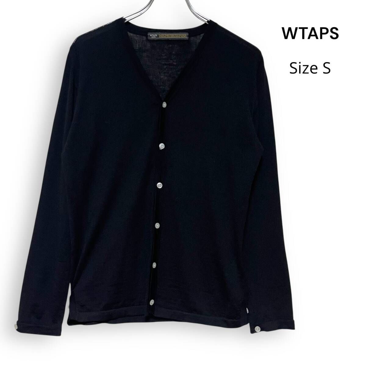 M2508/ WTAPS ダブルタップス ウール ニット カーディガン ブラック S 