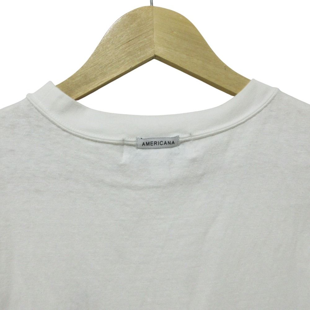 美品 23SS AMERICANA アメリカーナ 刺繍 ノースリーブ Tシャツ カットソー ホワイト レディース 古着 中古 USED 美品 23SS AMERICANA アメリカーナ 刺繍 ノースリーブ Tシャツ