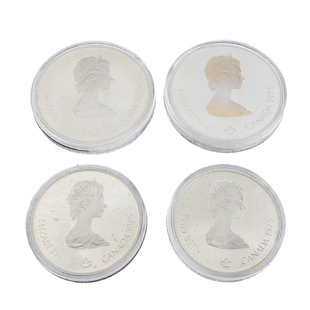 本物保証】 箱付 美品 モントリオールオリンピック 記念銀貨 10ドル×2