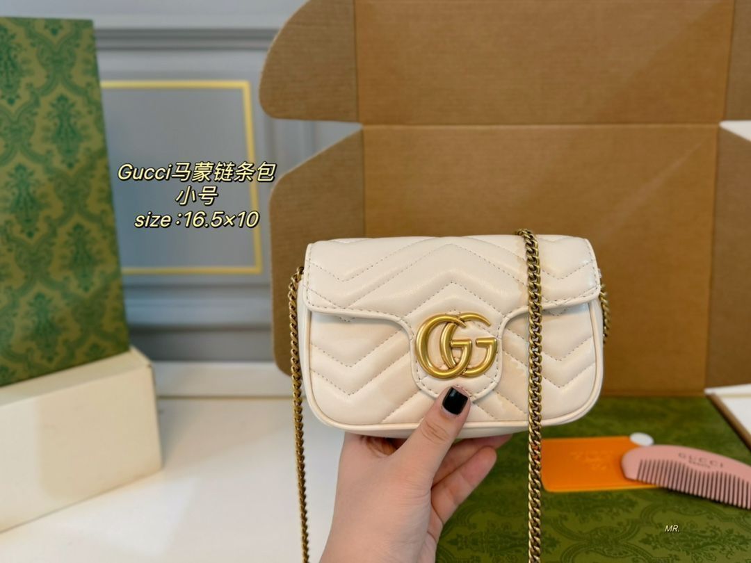 GUCCIグッチGG Marmontミニマモンチェーンバッグ ハンドバッグ リュックサック 小銭入れ 手首バッグ 財布 ショルダーバッグ -MM輸入