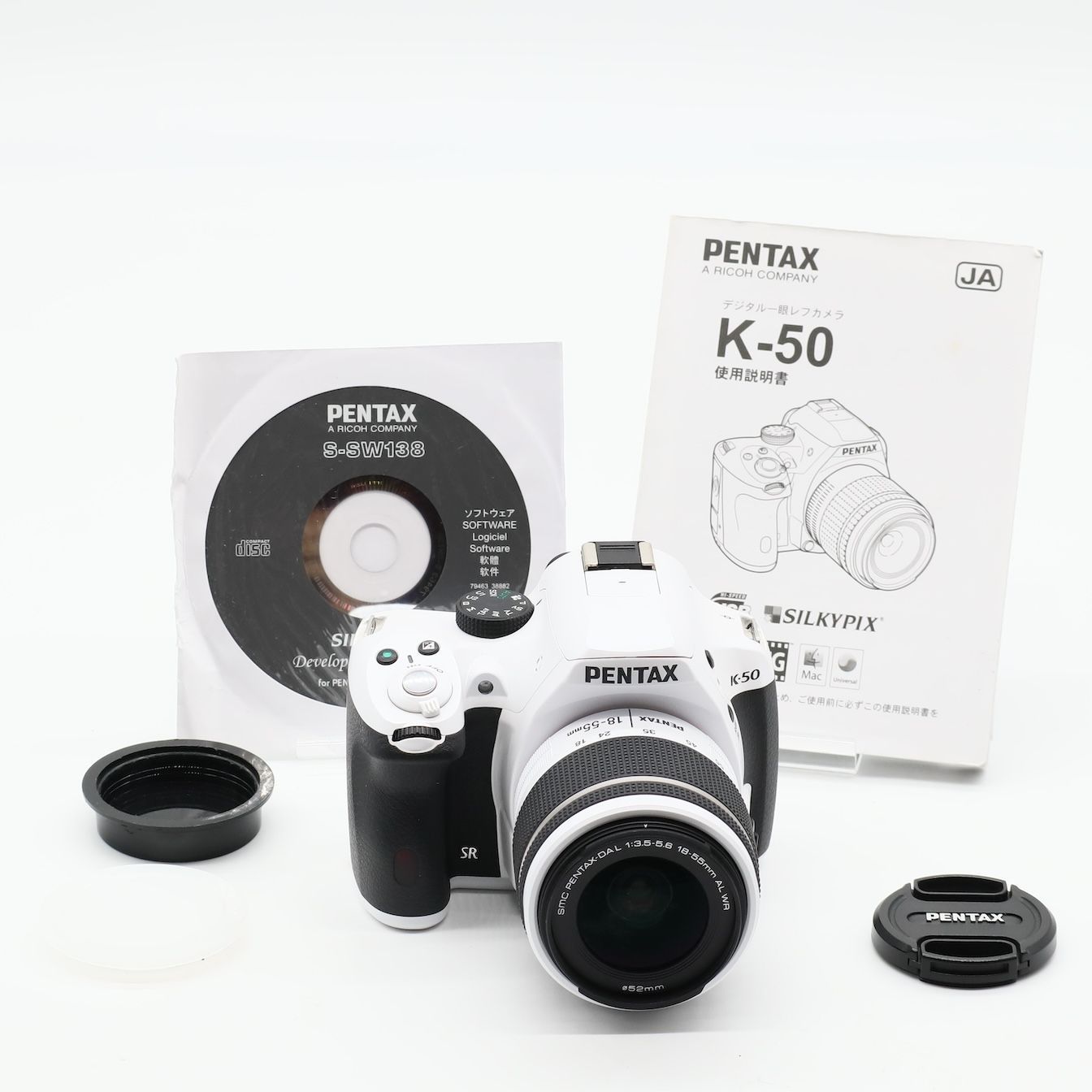 美品】☆ショット数「6,150回」PENTAX ペンタックス K-50 ボディ ホワイト - メルカリ