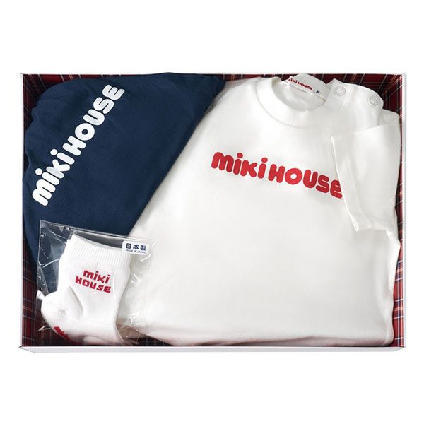 【リクエストあり90.110セット】ミキハウス　ボックスロゴTシャツ ○期間限定P11倍○ミキハウス mikihouse 半袖Tシャツセット BOX