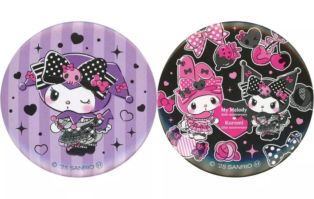 中古】バッジ・ピンズ マイメロディ＆クロミ(クロミウインク) 缶バッジ