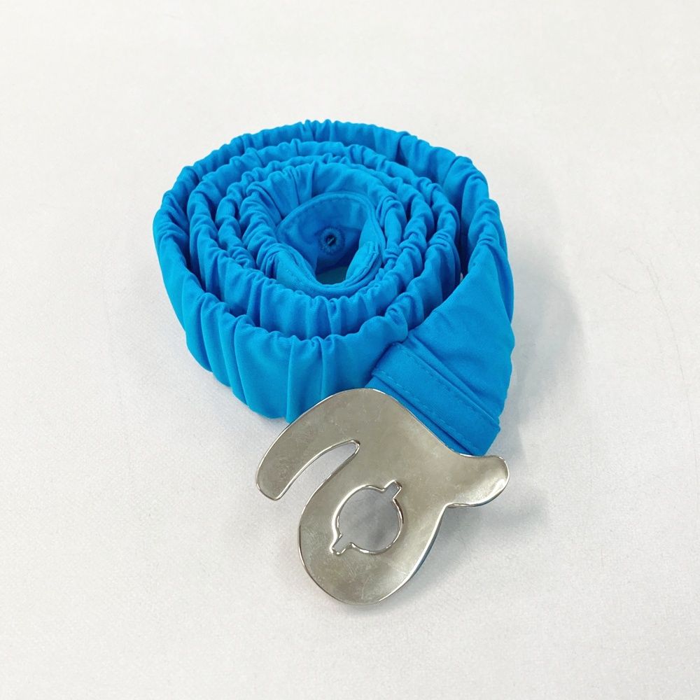 ノースリーブジップワンピース ブルー系