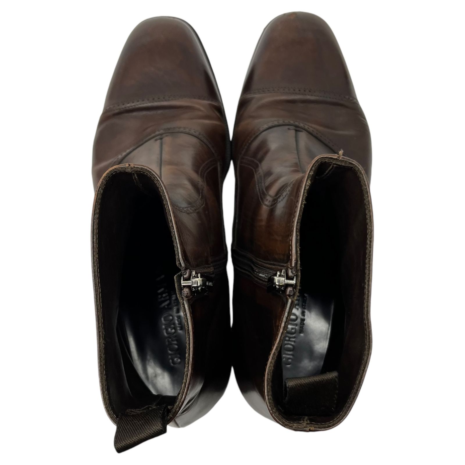 GIORGIO ARMANI(ジョルジオアルマーニ) cap toe side zip boots