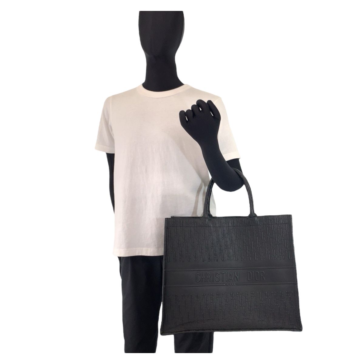美品 Dior ディオール トロッター ブックトート ラージ ブラック 黒